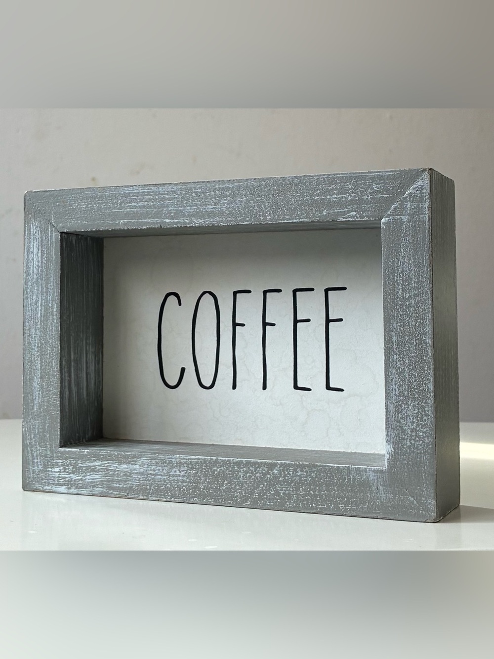 Quill to Paper Sixtrees COFFEE Sign Distressed Wood Farmhouse Kitchen Decor